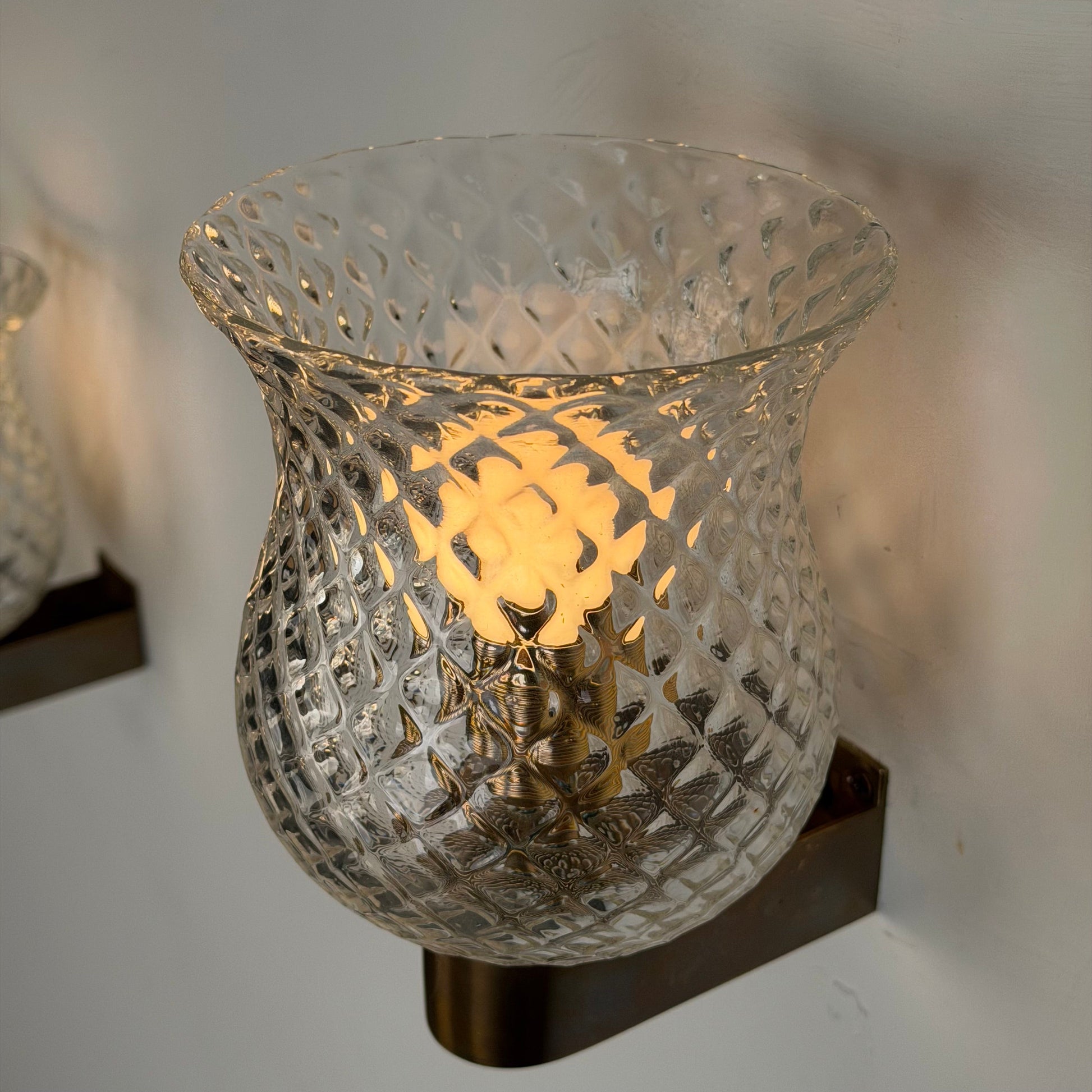 Pair of Wall Lights by Archimede Seguso for Seguso Vetri d'Arte, 1940s Sconces