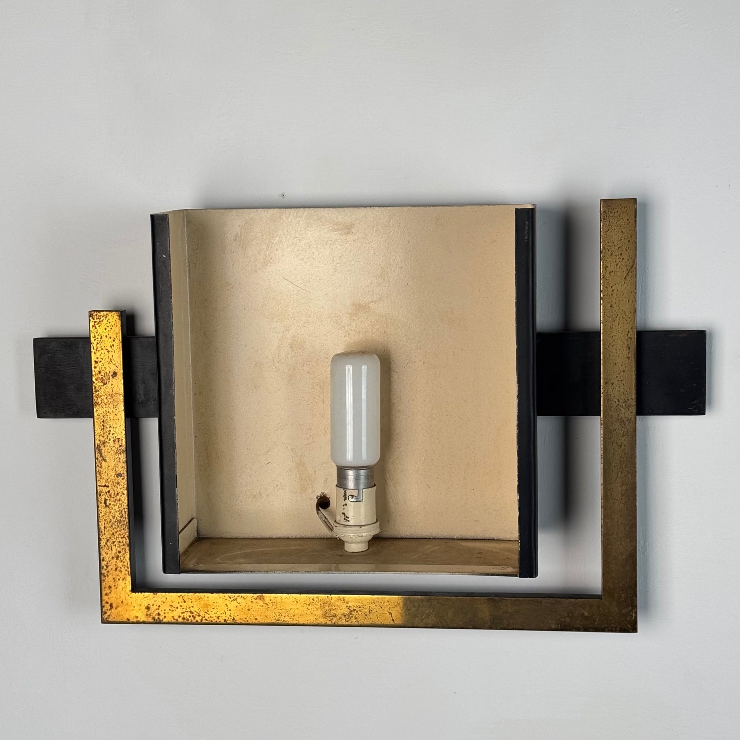 Pair of Wall Lights Designed by Jacques Adnet, From the Nevada line, France, 50s Sconces