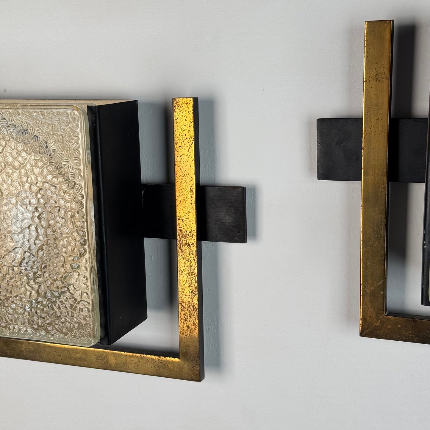 Pair of Wall Lights Designed by Jacques Adnet, From the Nevada line, France, 50s Sconces