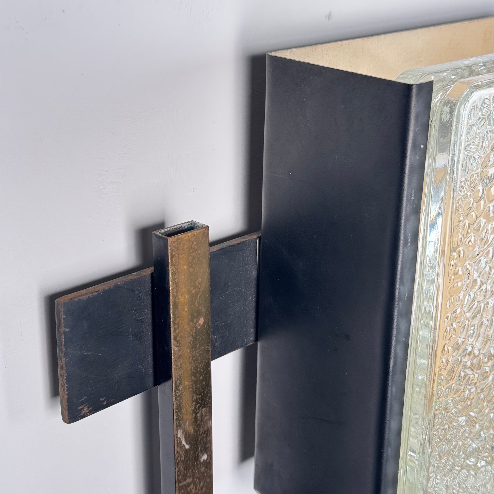 Pair of Wall Lights Designed by Jacques Adnet, From the Nevada line, France, 50s Sconces