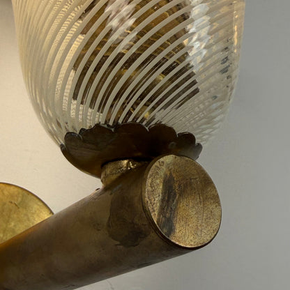 Pair of Wall Sconces "Torcello" Attributed to Carlo Scarpa for Venini, 1940s Sconces