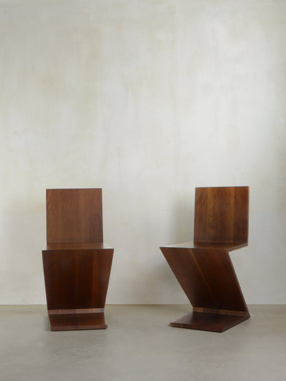 Pair of Zig Zag Chairs for Cassina, 1970 Chairs