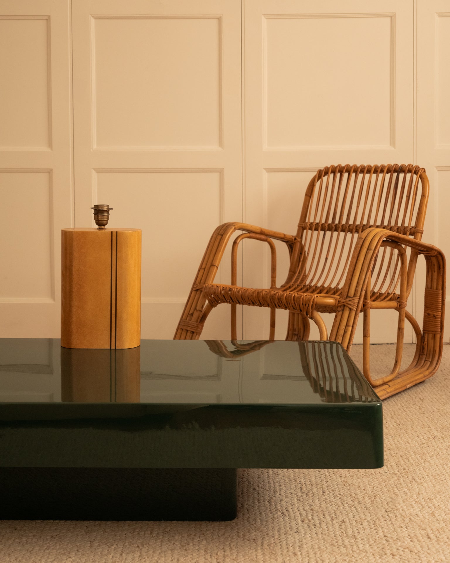 Parchment Table Lamp - Italy 1970s Table Lamps