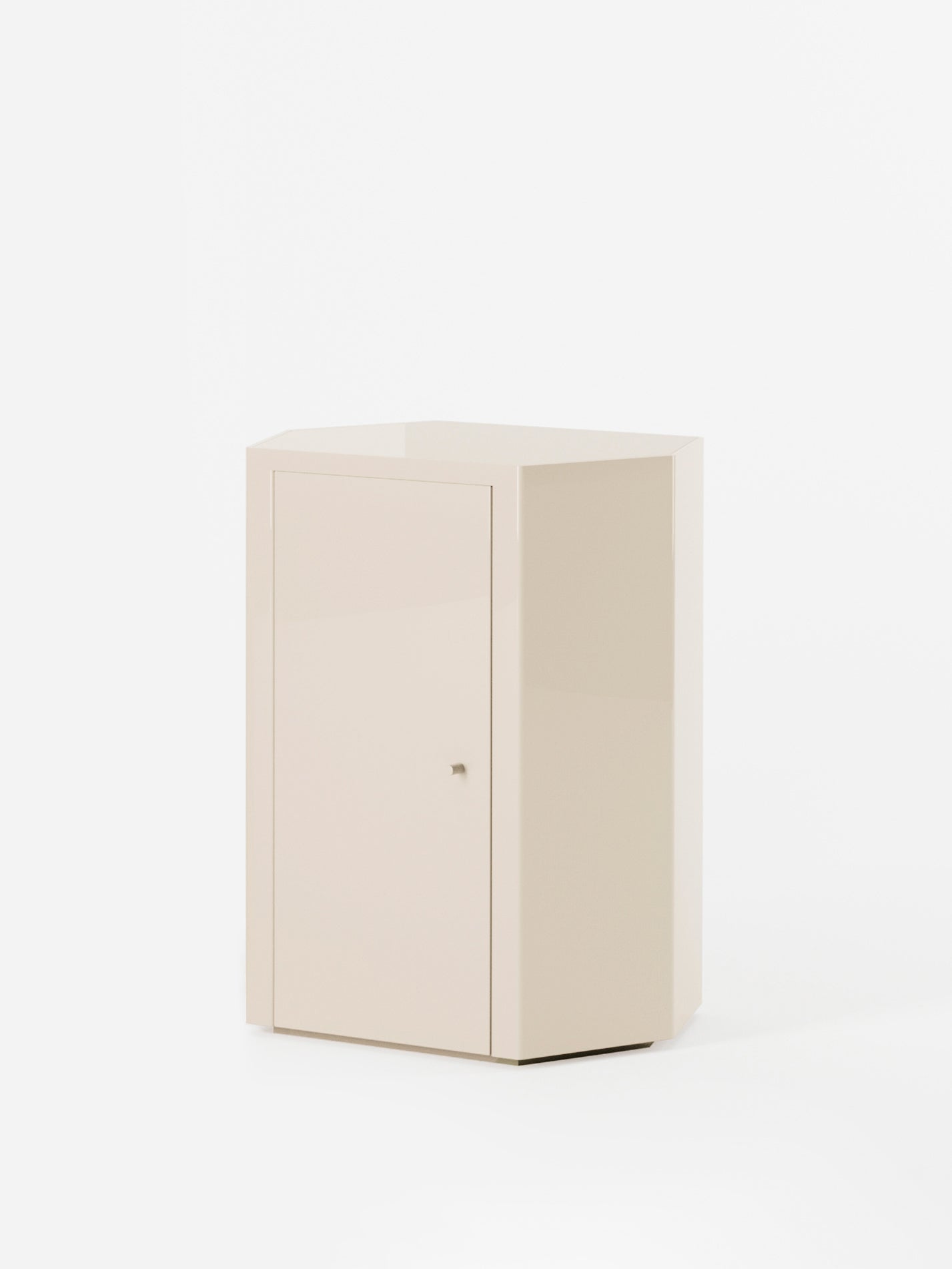 Park Lacquer Nightstand in Butter Cream Left by Lemon Furniture