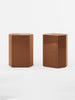Park Lacquer Nightstand in Cider Orange Brown Pair by Lemon Furniture