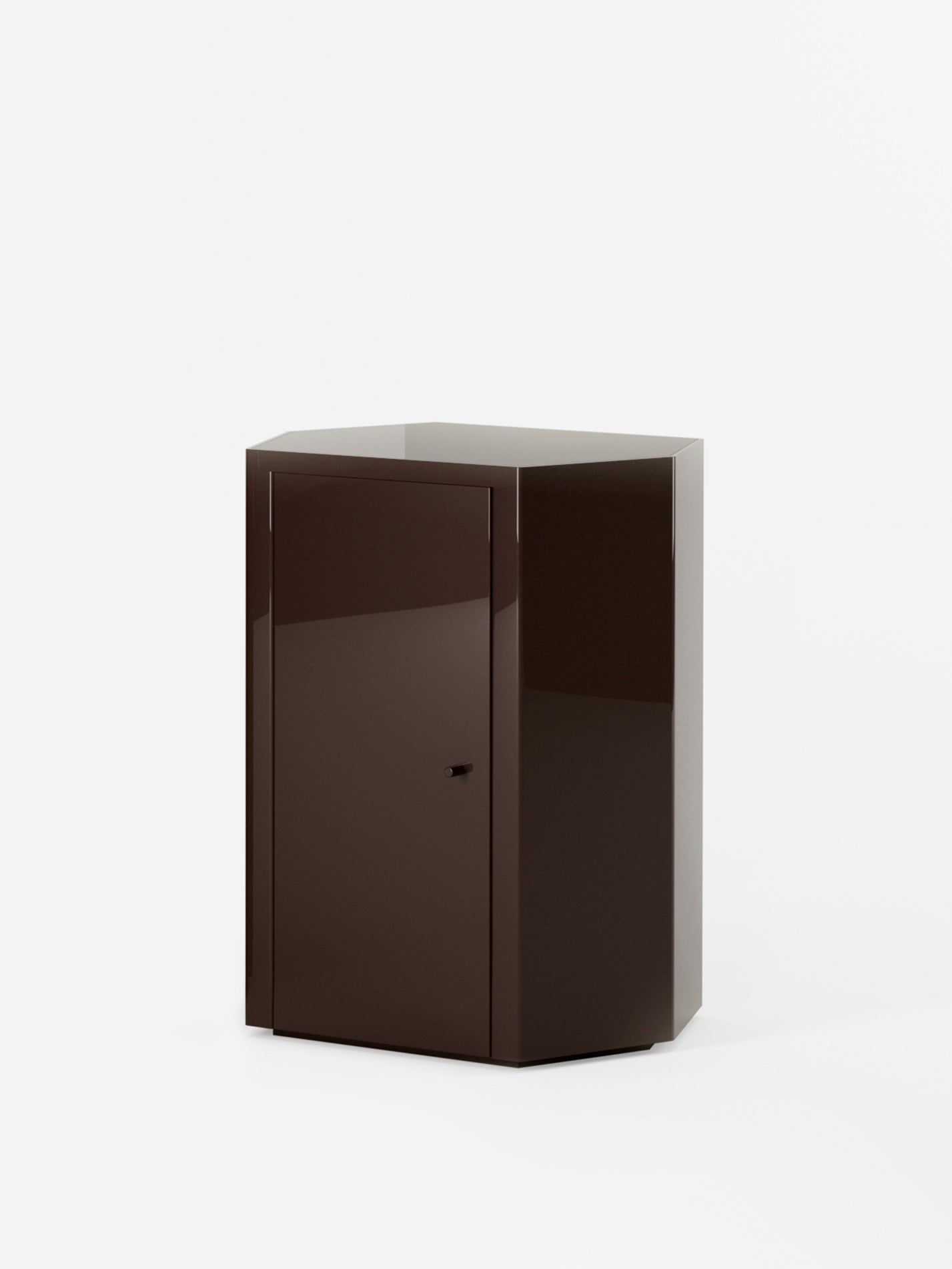 Park Lacquer Nightstand in Espresso Brown Left by Lemon Furniture