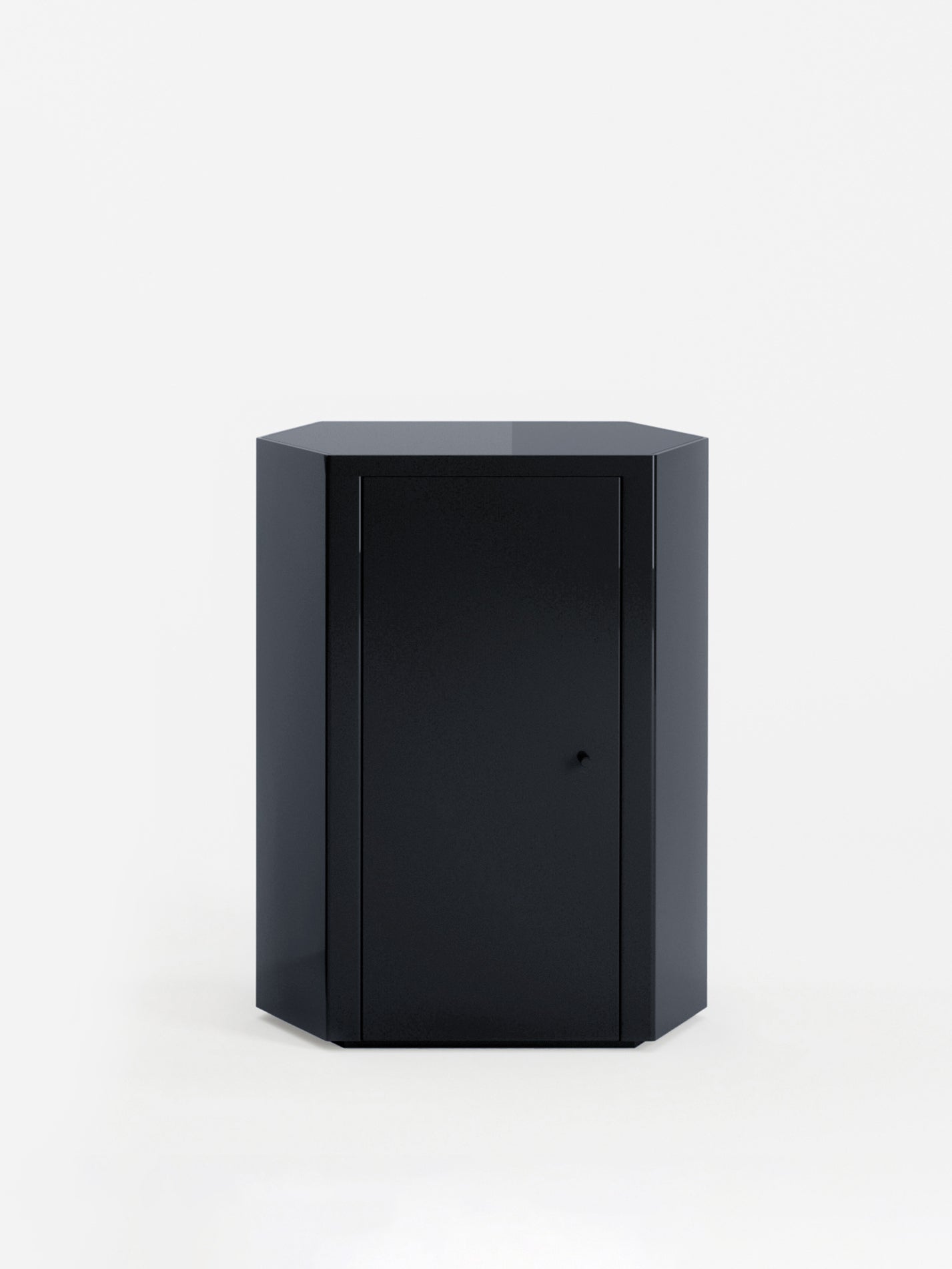 Park Lacquer Nightstand in Midnight Navy Left by Lemon Furniture