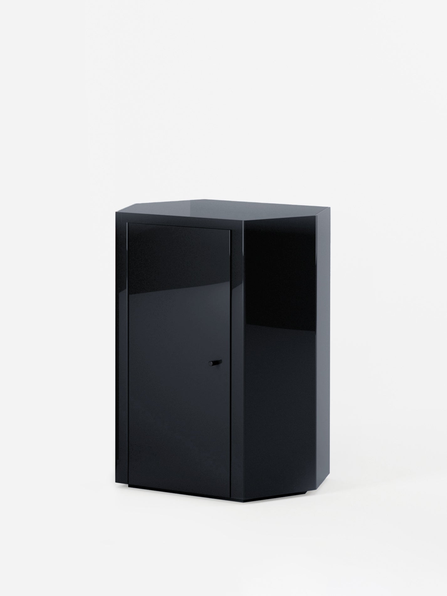 Park Lacquer Nightstand in Midnight Navy Left by Lemon Furniture