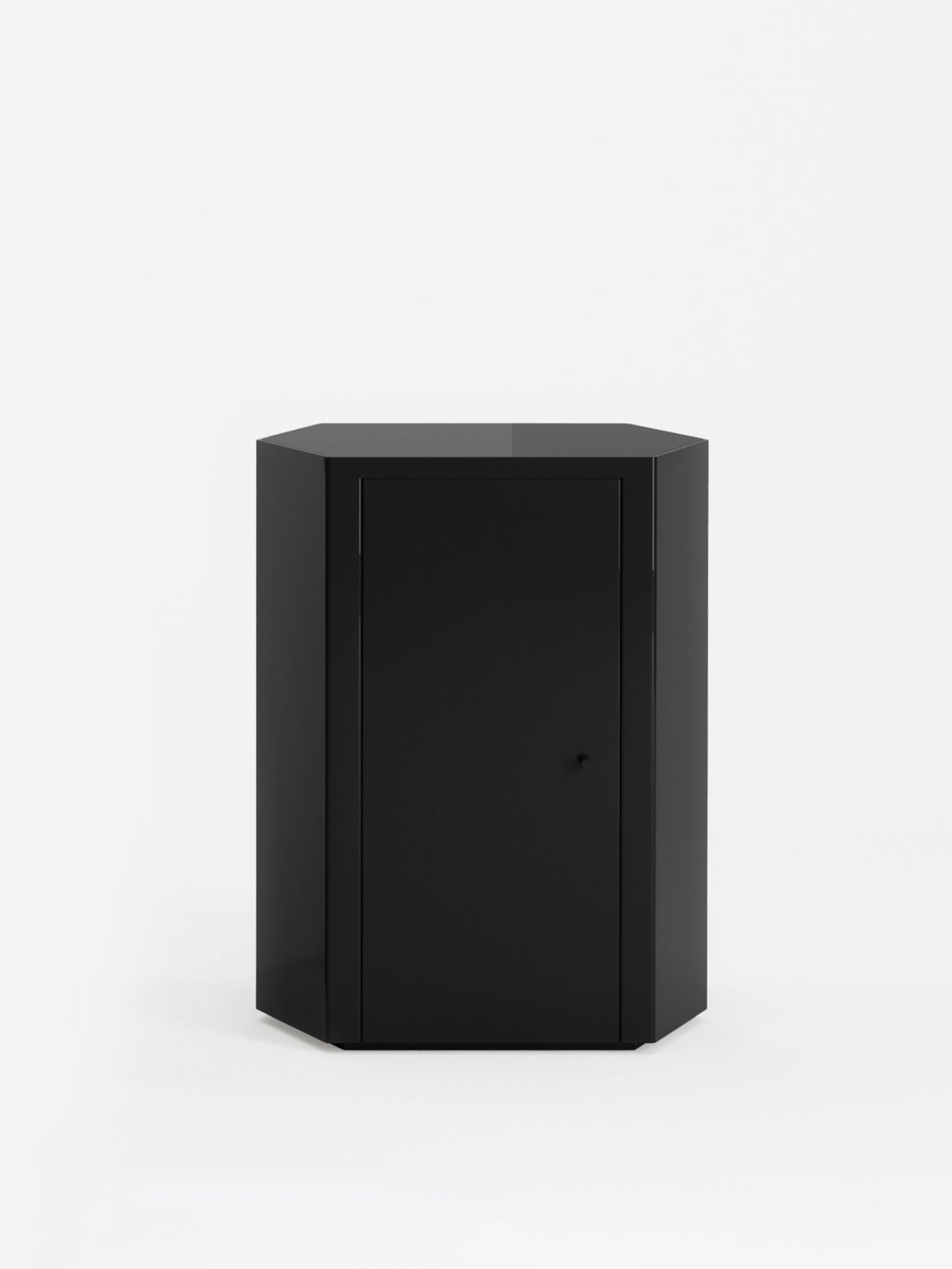 Park Lacquer Nightstand in Pitch Black Left by Lemon Furniture