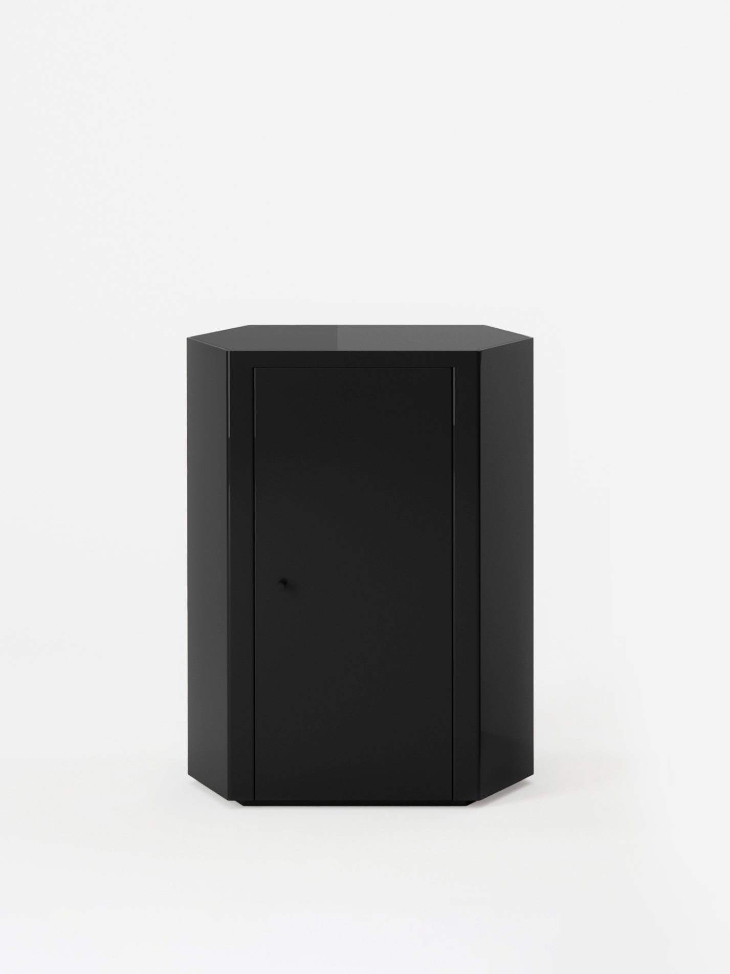 Park Lacquer Nightstand in Pitch Black Right by Lemon Furniture