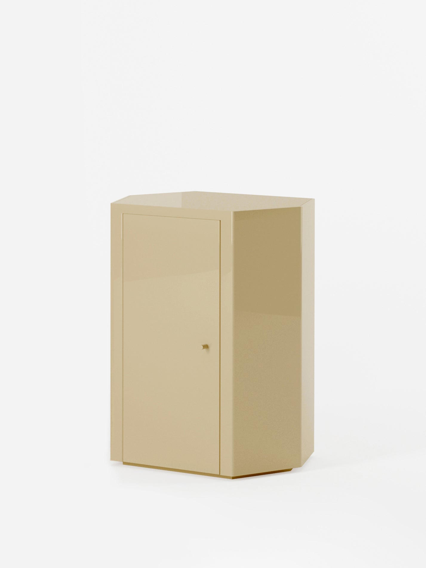 Park Lacquer Nightstand in Sand Beige Left by Lemon Furniture