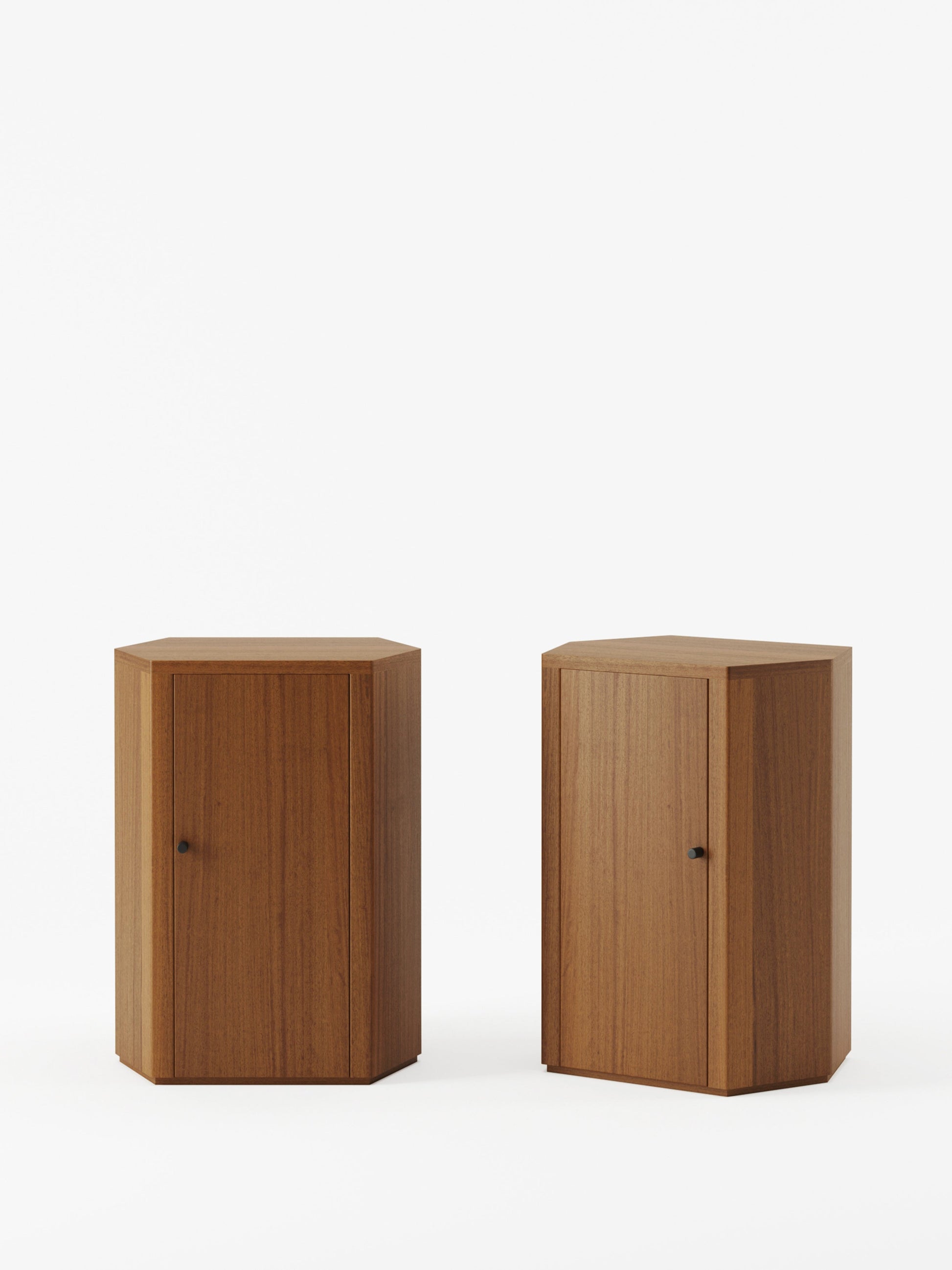 Park Nightstand Iroko Pair by Lemon Furniture