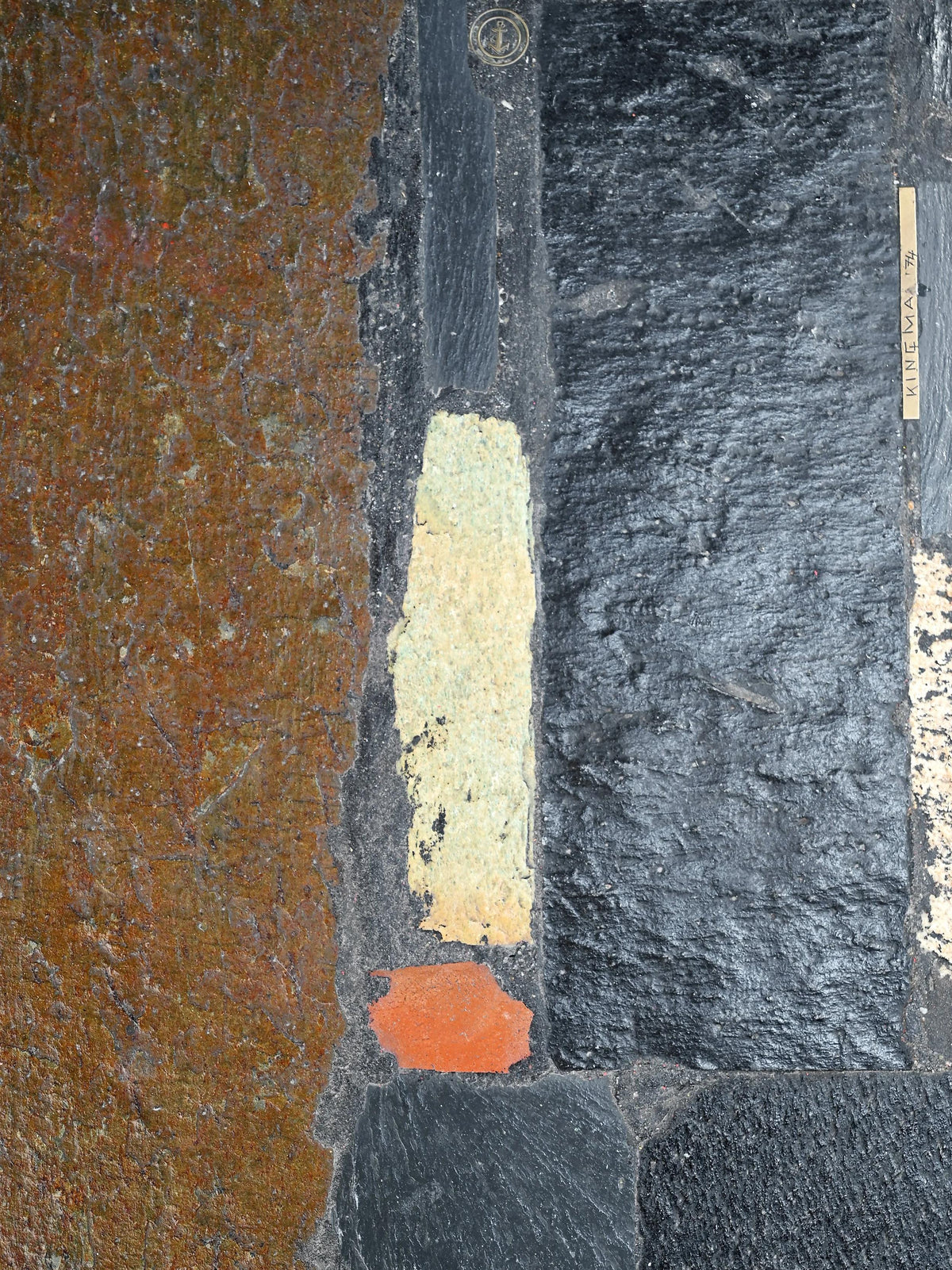 Paul Kingma, Dutch 1974 Slate, Stone and Brass Inlaid Coffee Table Coffee Tables