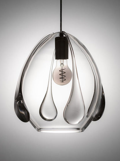 Glass Drops Clear Pendant Light - Medium by Georgiev Kiril Pendant Lights