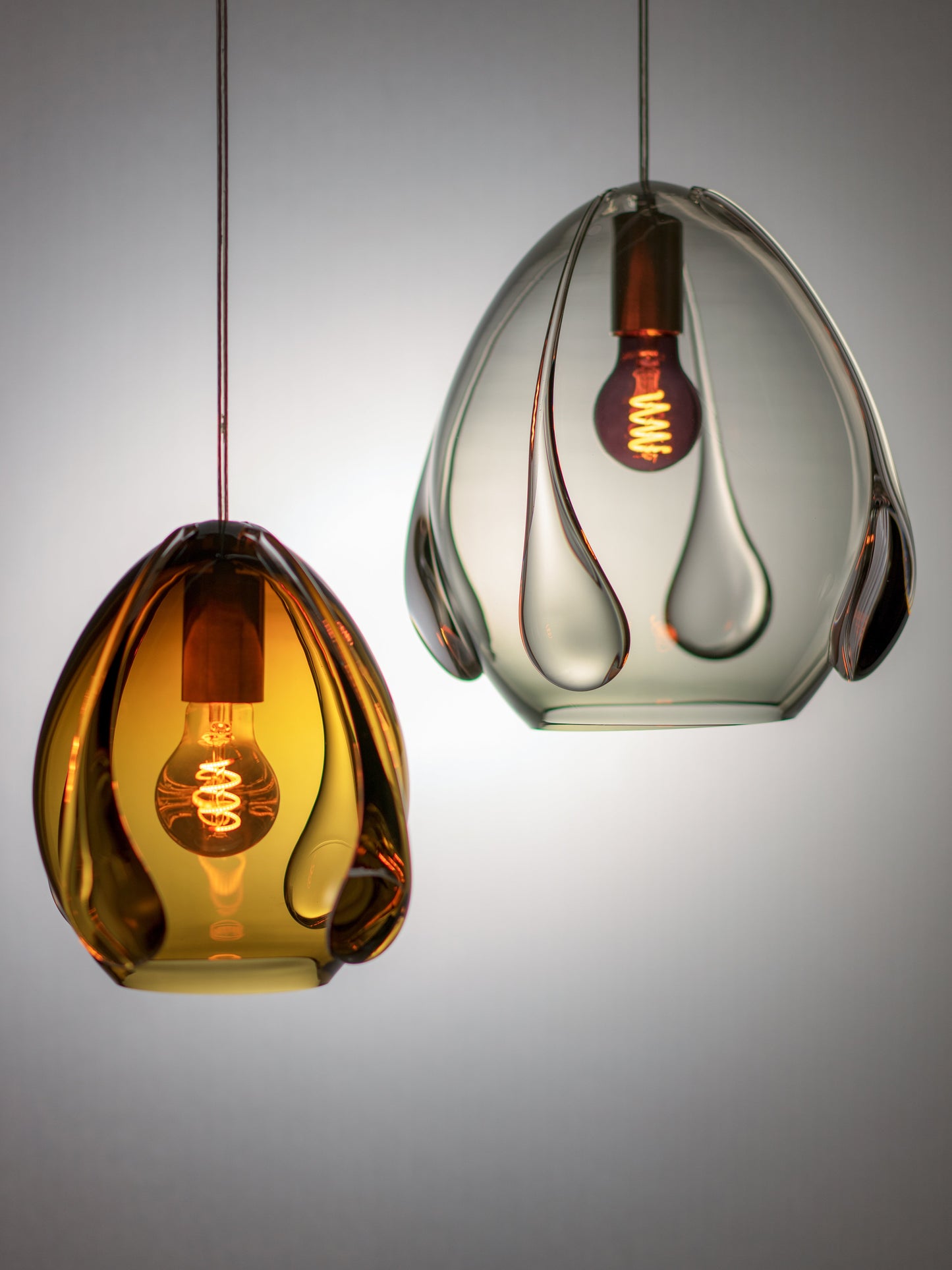 Glass Drops Color Pendant Light - Large by Georgiev Kiril Pendant Lights