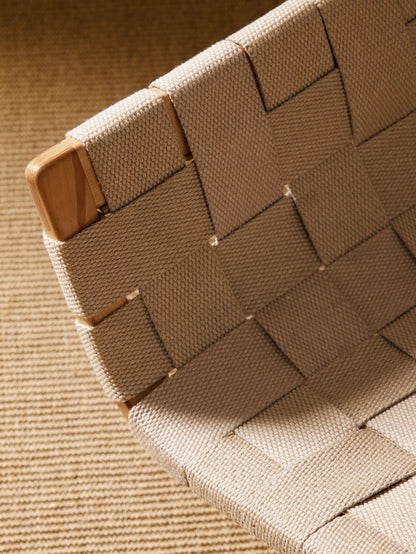 Bruno Mathsson 1960 Pernilla 3 Lounge Chair, Beech and Woven Webbing Chaise Lounges