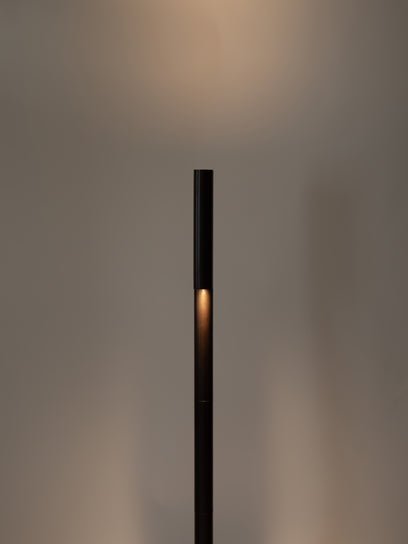 Pivot Floor Lamp - Darkened Brass - On