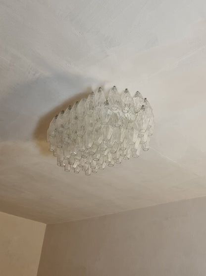Poliedri Ceiling Lamp Designed by Carlo Scarpa for Venini, 1958 Flush Mounts
