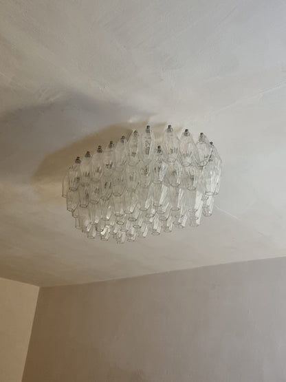 Poliedri Ceiling Lamp Designed by Carlo Scarpa for Venini, 1958 Flush Mounts