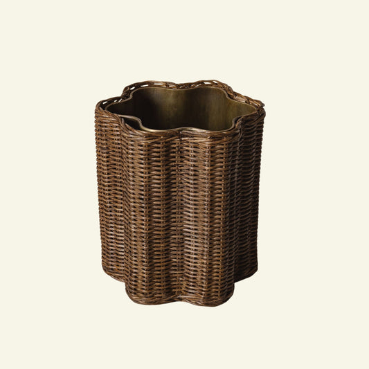 Poppy Rattan Pencil Holder & Vase Vases