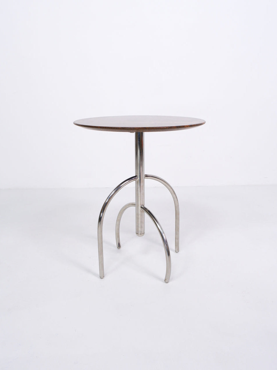 Postmodern Granite and Steel Side Table End Tables