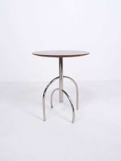Postmodern Granite and Steel Side Table End Tables