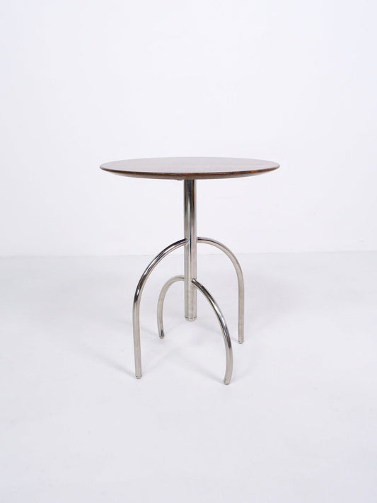 Postmodern Granite and Steel Side Table End Tables