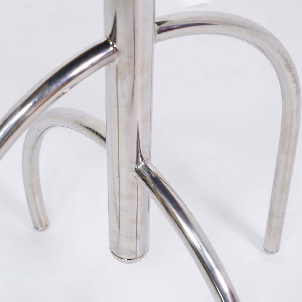 Postmodern Granite and Steel Side Table End Tables