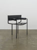 Postmodern Leather and Steel Chair, ca. 1980 Chairs