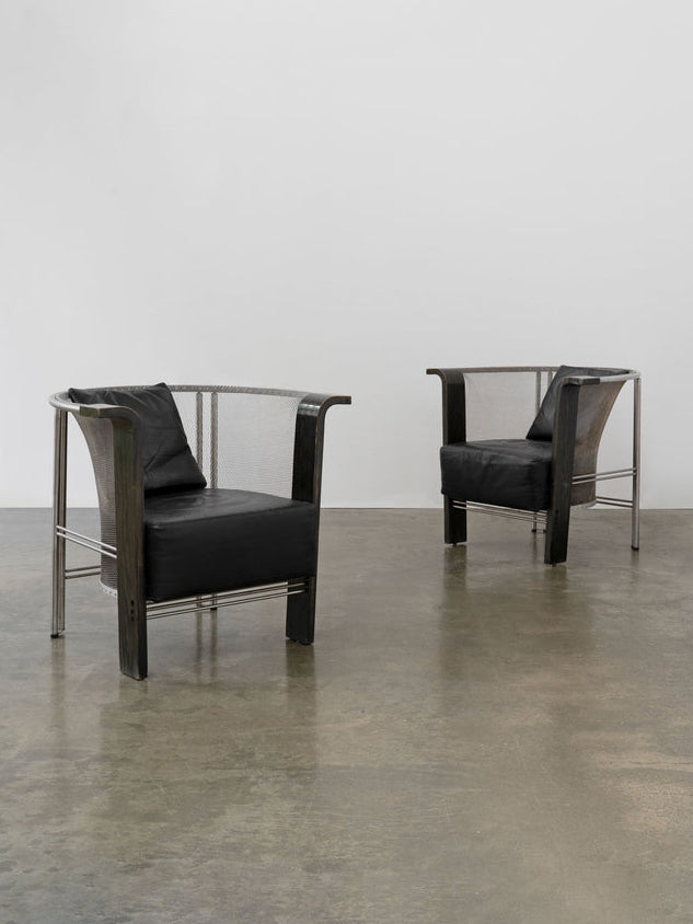 Postmodern Steel and Bentwood Armchair by Franco Bulfoni, ca. 1990