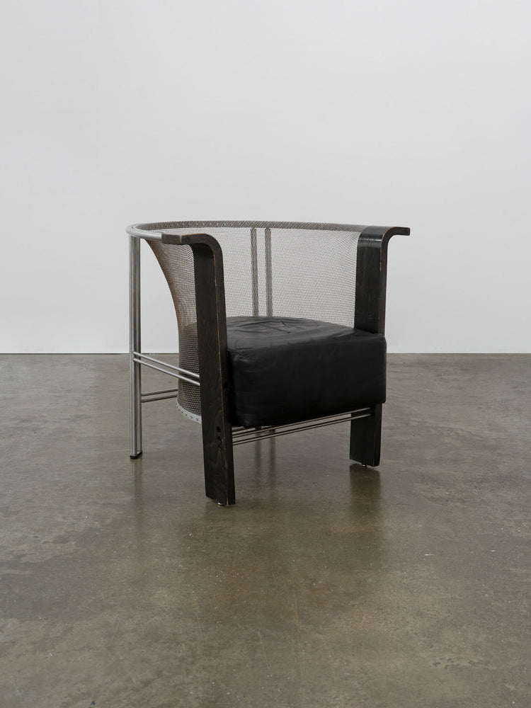 Postmodern Steel and Bentwood Armchair by Franco Bulfoni, ca. 1990 Chairs