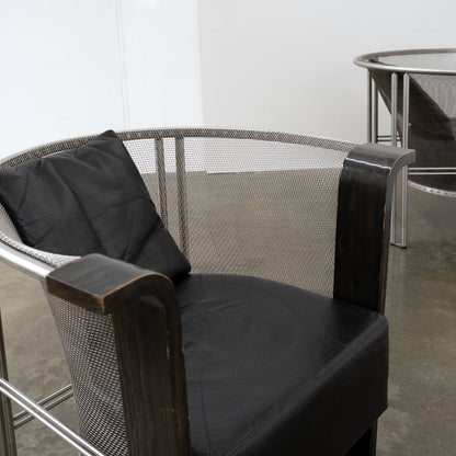 Postmodern Steel and Bentwood Armchair by Franco Bulfoni, ca. 1990 Chairs