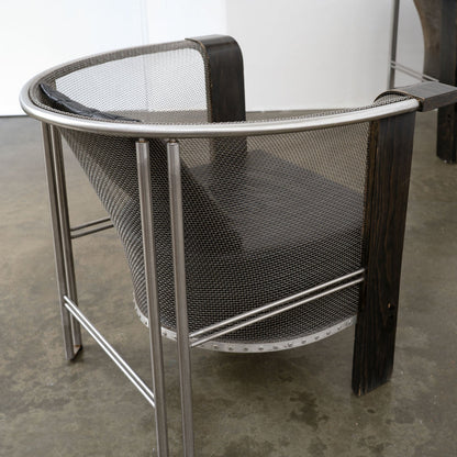 Postmodern Steel and Bentwood Armchair by Franco Bulfoni, ca. 1990 Chairs