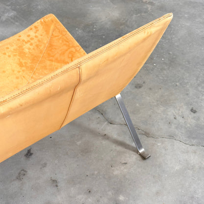 Poul Kjaerholm 'PK22' Lounge Chairs for Fritz Hansen in Light Patina Cognac Leather, 1956 Chairs