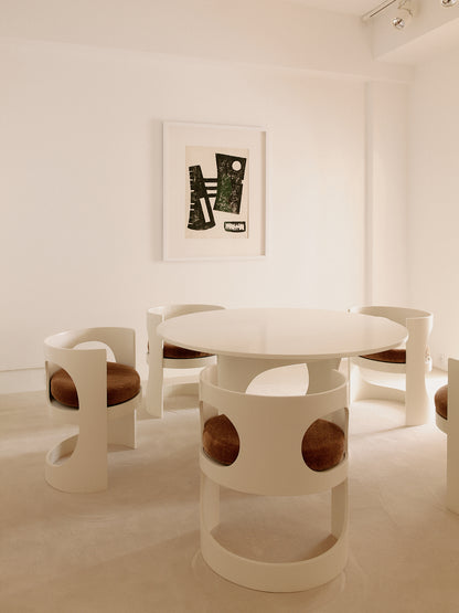 Arne Jacobsen 1969 Pre-Pop Dining Set, Table and 5 Chairs Dining Tables