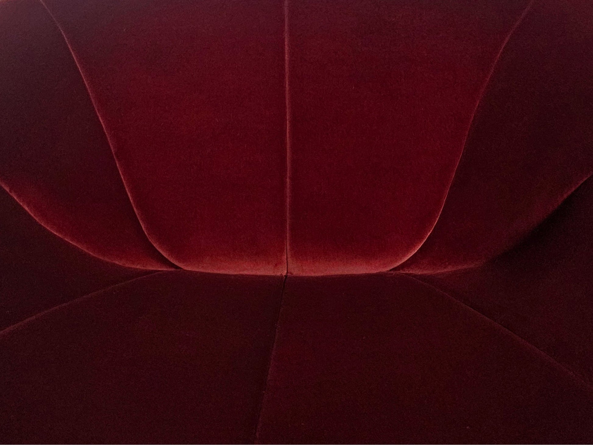 Pumpkin Lounge Chairs in Red Velvet by Pierre Paulin for Ligne Roset Chairs