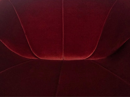 Pumpkin Lounge Chairs in Red Velvet by Pierre Paulin for Ligne Roset Chairs