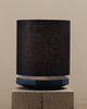 Radian Lamp in Lapis Glaze with Navy Linen Table Lamps