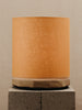 Radian Lamp in Frost Glaze with Off White Linen Table Lamps