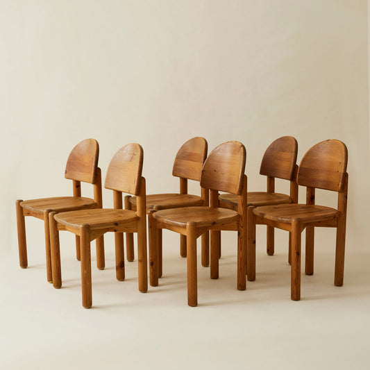 Rainer Daumiller Danish Pine Dining Chairs, Set of 6, 1970's Dining Chairs