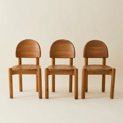Rainer Daumiller Danish Pine Dining Chairs, Set of 6, 1970's Dining Chairs