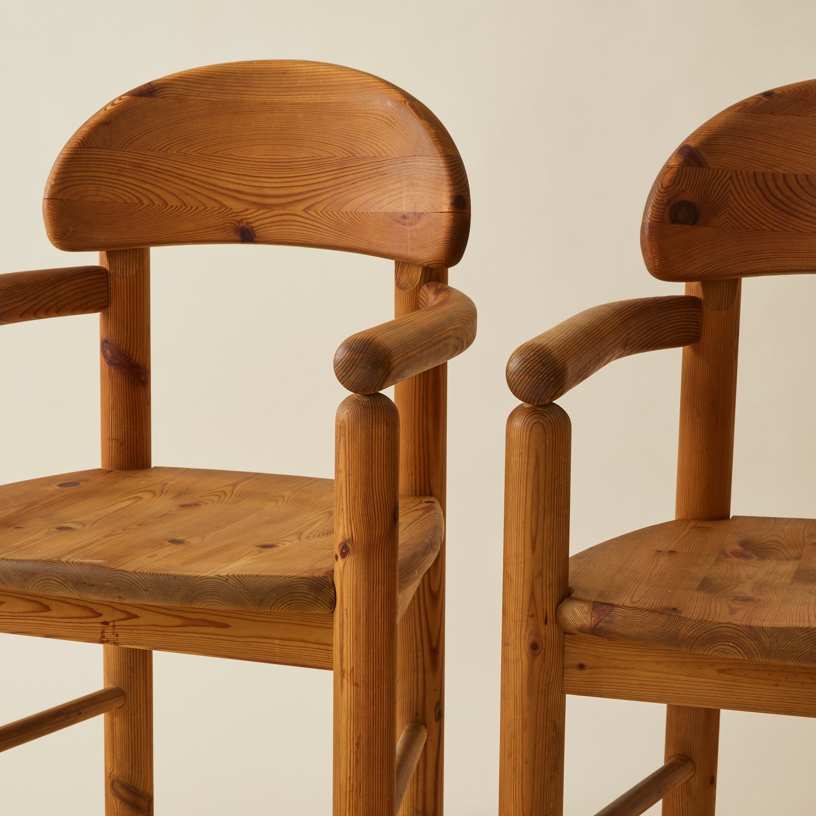 Rainer Daumiller Danish Solid Pine Dining Chairs, Set of 6, 1960s Dining Chairs