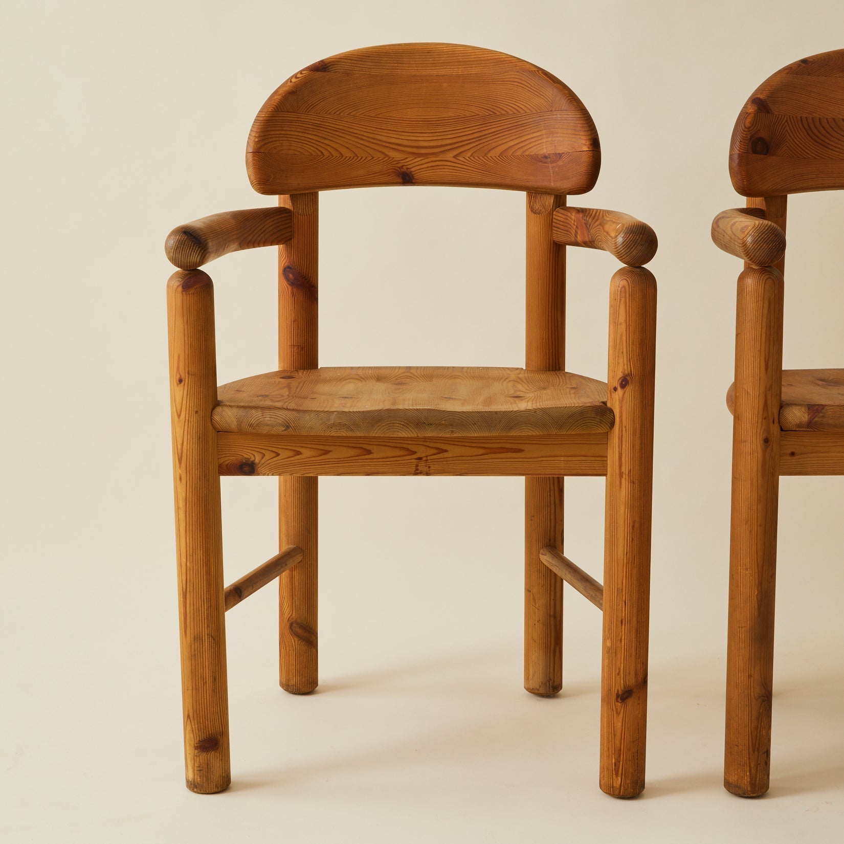 Rainer Daumiller Danish Solid Pine Dining Chairs, Set of 6, 1960s Dining Chairs