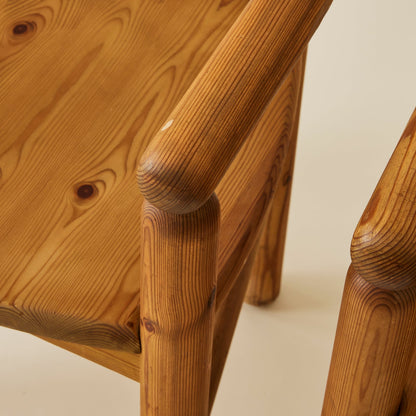 Rainer Daumiller Danish Solid Pine Dining Chairs, Set of 6, 1960s Dining Chairs