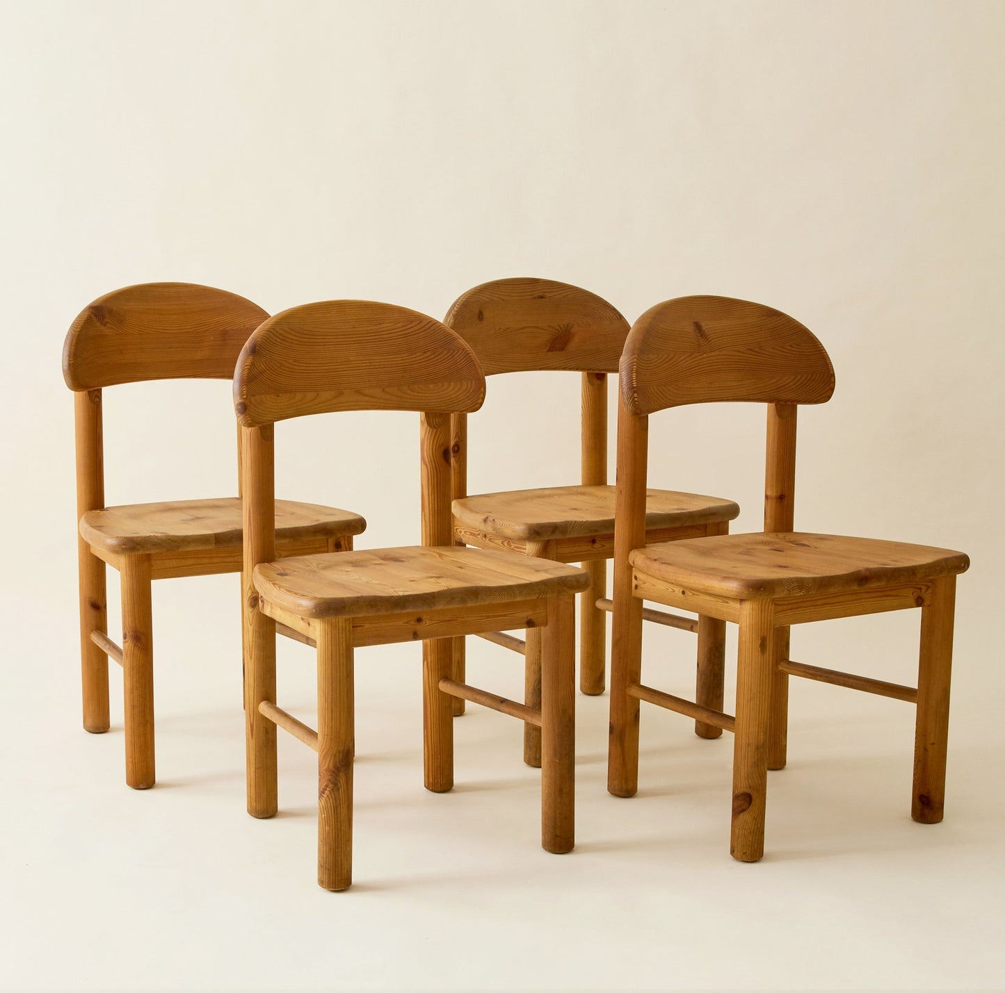 Rainer Daumiller Danish Solid Pine Dining Chairs, Set of 6, 1960s Dining Chairs