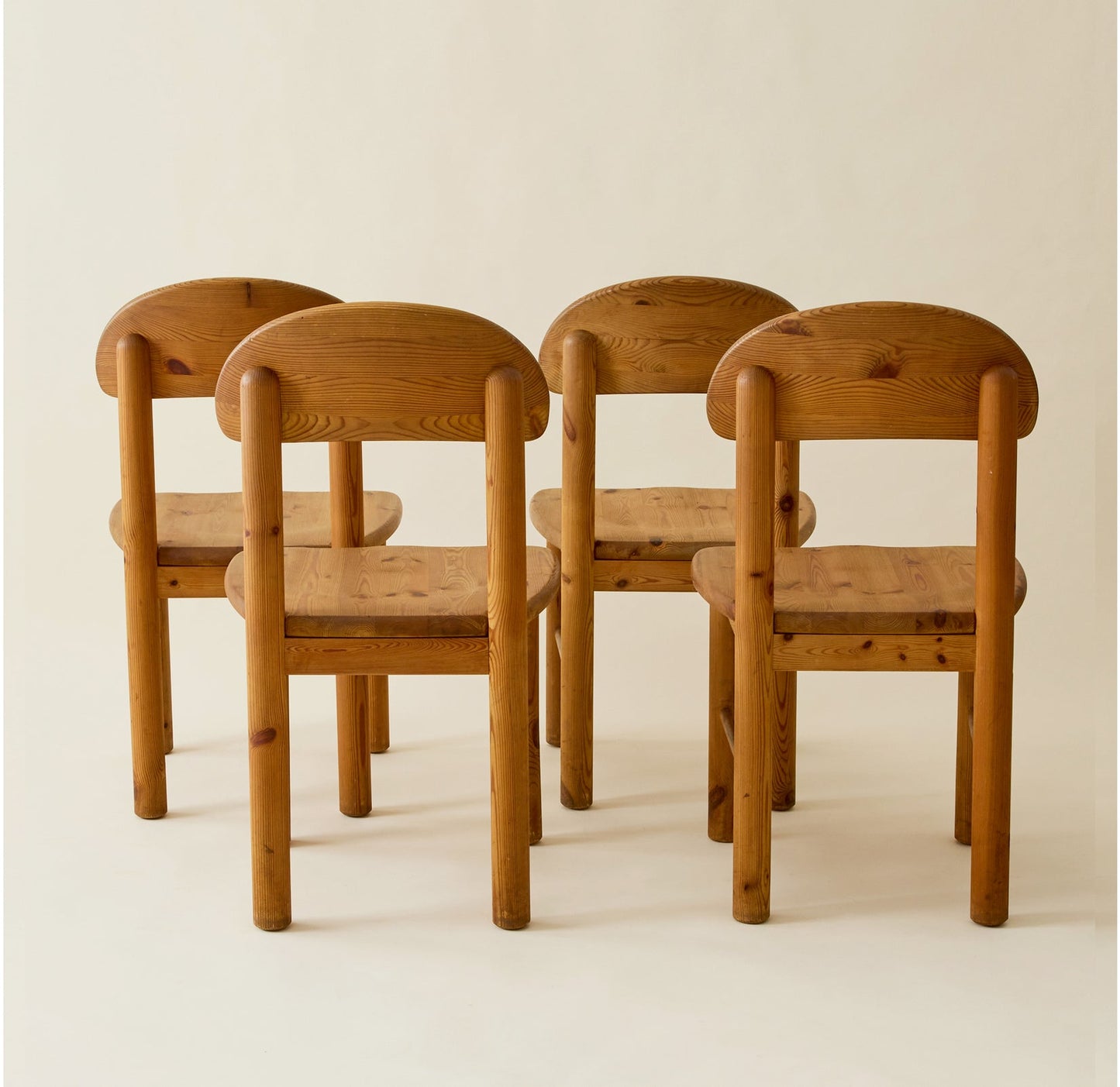 Rainer Daumiller Danish Solid Pine Dining Chairs, Set of 6, 1960s Dining Chairs