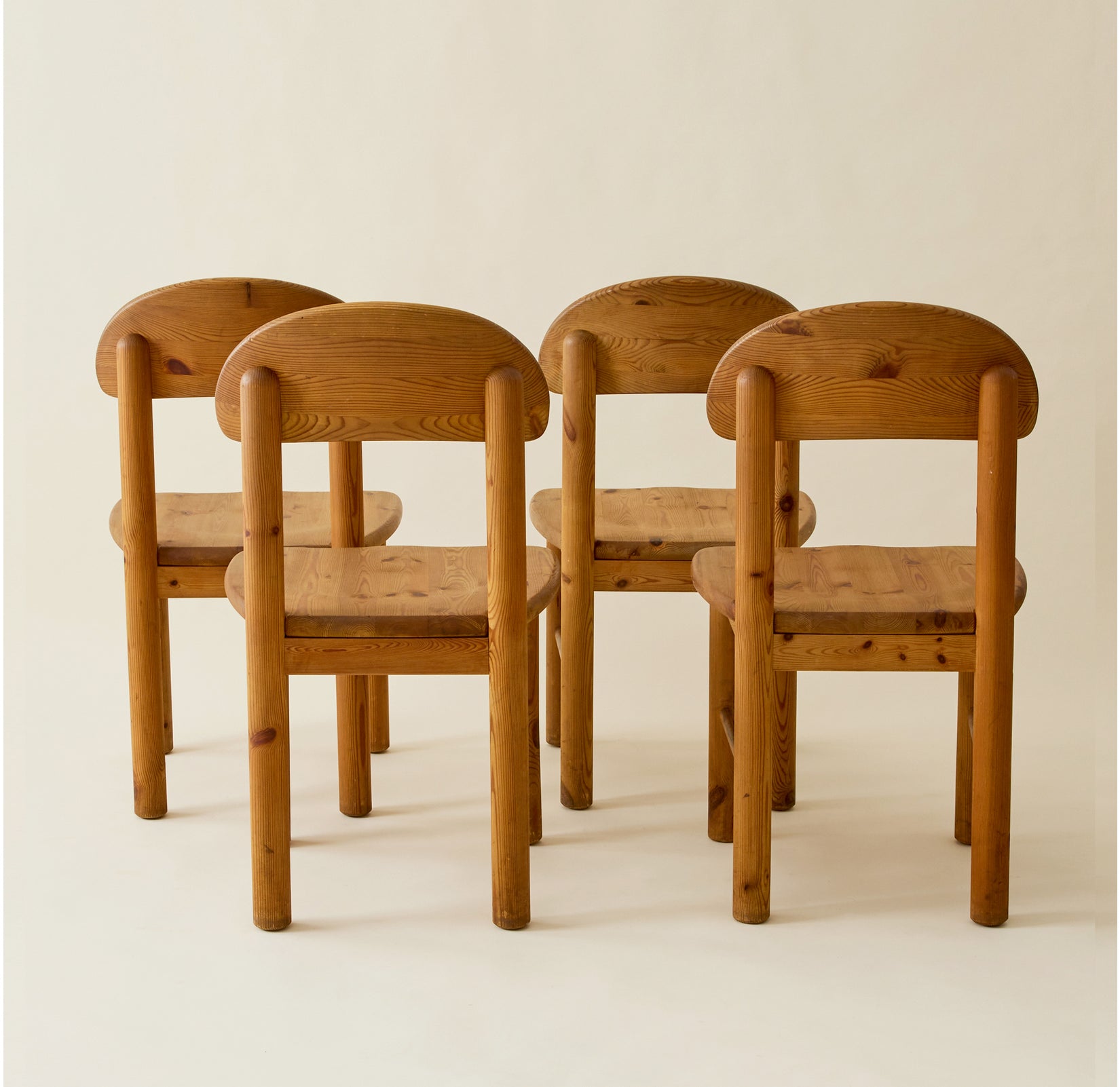 Rainer Daumiller Danish Solid Pine Dining Chairs, Set of 6, 1960s Dining Chairs