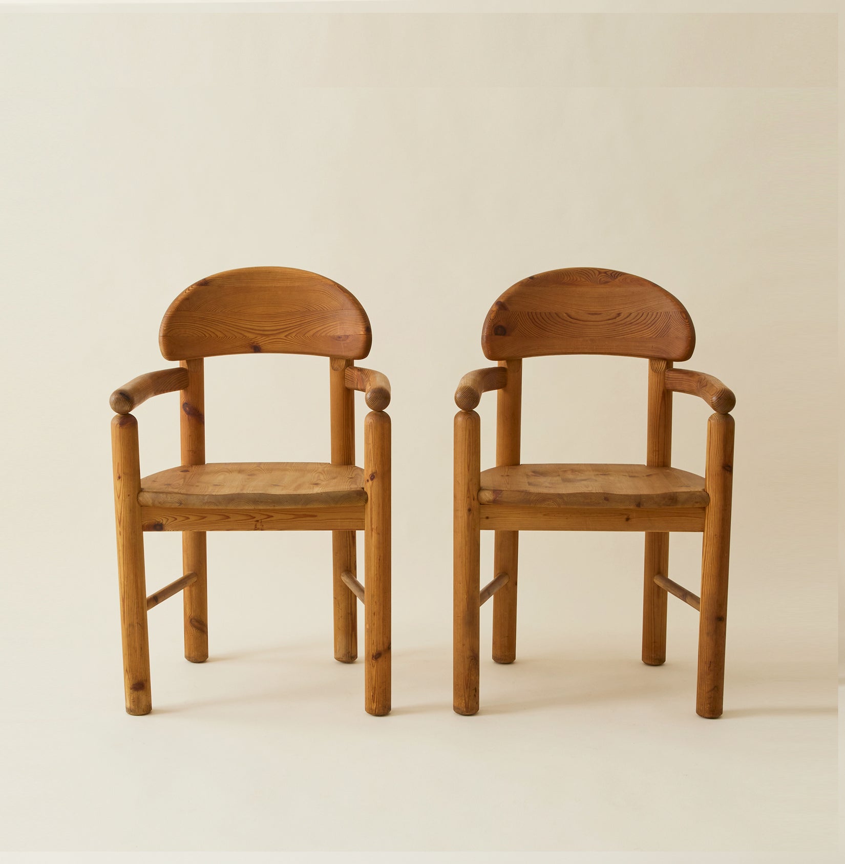 Rainer Daumiller Danish Solid Pine Dining Chairs, Set of 6, 1960s Dining Chairs