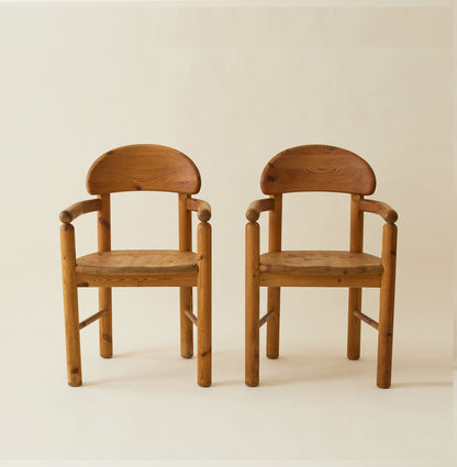 Rainer Daumiller Danish Solid Pine Dining Chairs, Set of 6, 1960s Dining Chairs