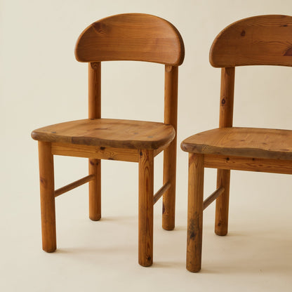 Rainer Daumiller Danish Solid Pine Dining Chairs, Set of 6, 1960s Dining Chairs
